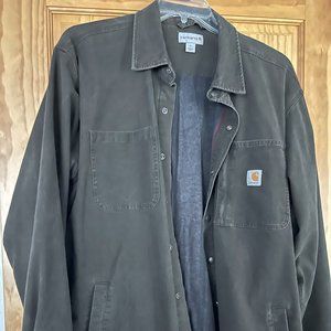Carhartt Shirt Jacket, Men's XL, Olive Green